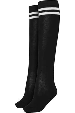 Urban classics Damen Ladies College Socken Strümpfe Kniestr mpfe, Blk/Wht, 36-39 EU