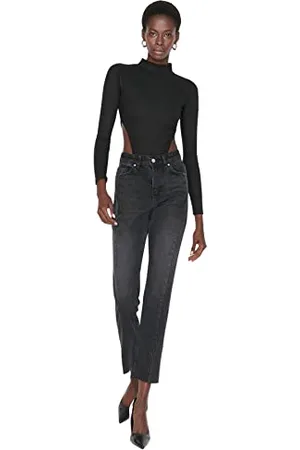 Trendyol Damen Herren Hoher Bund Bootcut & Flared Jeans, , 36 EU