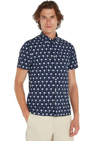 Tommy Hilfiger MINI PALM PRINT SF SHIRT S/S Freizeithemden Herren, , M