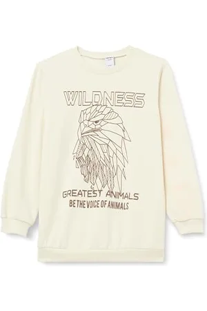 Koton Boys Sweatshirt Long Sleeve Crew Wolf Printed Soft Interior