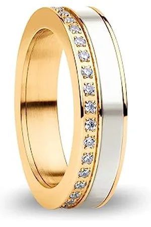 Bering Austauschbar Ringkombination für Damen in Gold & Weiß mit einzigartigem Twist- & Change System, Ebro