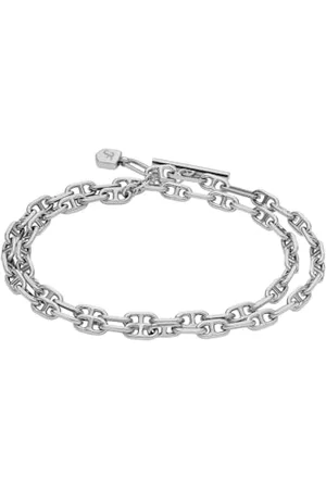 Fossil Heritage Damen Edelstahlarmband mit Karabiner oder Knebelverschluss, Metallisches
