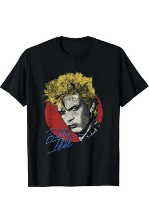 Billy Idol Vintage Portrait T-Shirt, Herren, Erwachsene, Halbarm, T-Shirt, , S