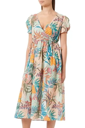 Mavi Damen Printed Dress Kleid, , L