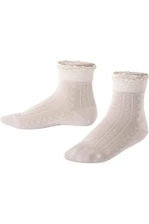 Falke Unisex Kinder Socken Romantic Net K So Baumwolle einfarbig 1 Paar, , 27-30
