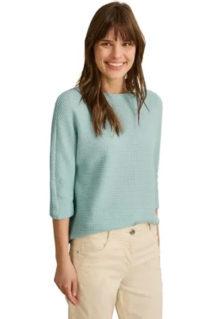 CECIL Damen B322967 Ajour Strukturshirt, , Large