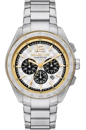 Michael Kors Herren Analog Quarz Uhr mit Edelstahl Armband MK9188