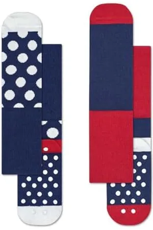 Happy Socks Unisex Baby 2-Pack Kids Big Dot Anti-Slip Socken, , 6-12 Monate (2er Pack)