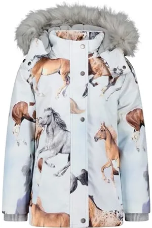 Salt & Pepper Mädchen Winterjacke mit Pferde Allover Print