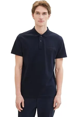 TOM TAILOR Herren Basic Piqué Poloshirt, sky captain blue, XXL