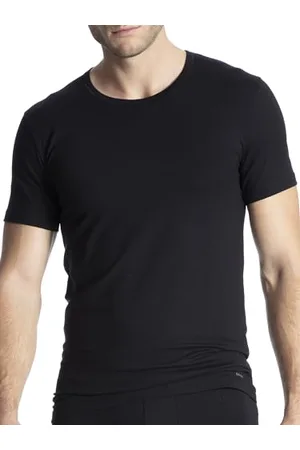 Calida Cotton Code T-Shirt Herren, mit Rundhalsausschnitt, Glatte Oberfläche