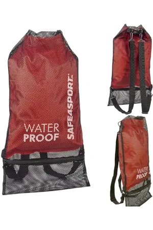 SAFE4SPORT Wasserdichter Rucksack 20 L - Schnell trocknender Netzbeutel für nasse Sachen - Wasserdichter Rucksack für den Strand, für Kajak, SUP