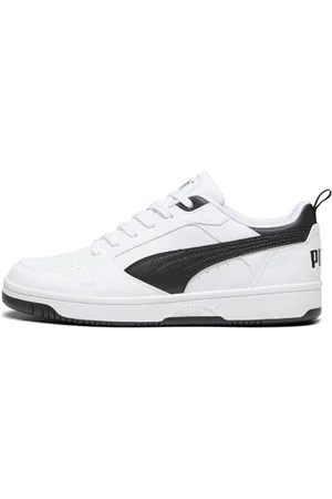 PUMA Rebound V6 Low Unisex Sneaker , White Black Black, 44 EU