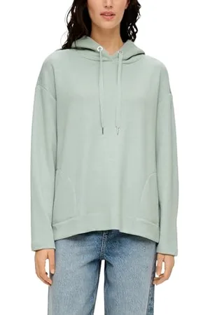 QS by s.Oliver Damen Sweatshirt mit Kapuze Green 36