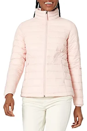 Amazon Damen Leichte, langärmelige, wasserabweisende, packbare Pufferjacke (in Übergröße erhältlich), , XL