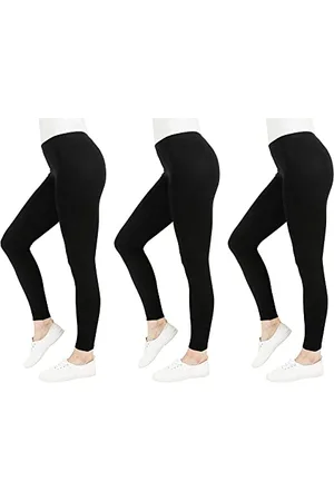 FM London 3er-Pack Damen Casual Leggings - Nicht durchsichtige Leggings für Damen