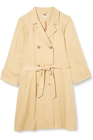 Tommy Hilfiger Damen Mantel Trenchcoat, Beige (Harvest Wheat), 50