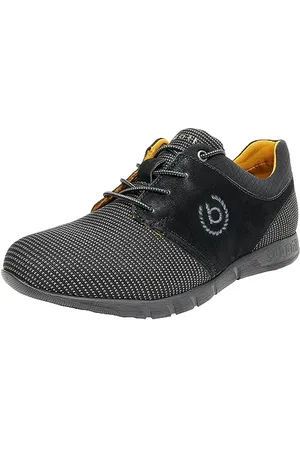 Bugatti Man Denim Lace Shoe, Black/Black, 42