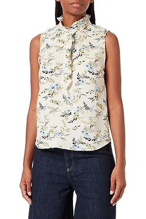 Part Two Damen Poulapw to Classic Fit Shirt, Blue Leaf Blumenstrauß Bedruckt, 36