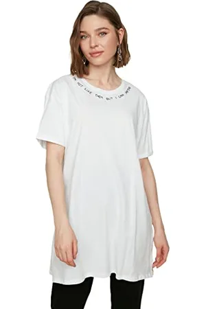 Trendyol Damen Kollapse Bestickt Kurzarm Suprem T-shirt T Shirt, , M EU