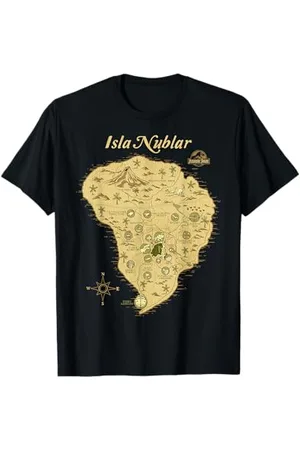 Jurassic Park Isla Nublar Map Detailed T-Shirt