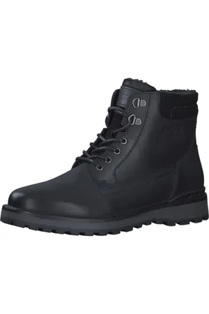 QS by s.Oliver Herren Stiefel zum Schnüren aus Leder Gefüttert, (Black), 42 EU