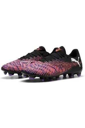 PUMA Unisex Future 8 Play FG/AG Fussballschuh, Black White-Glowing RED, 46 EU