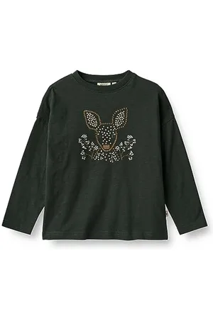 WHEAT T-Shirt mit Wild-Stickerei Junior Größen Mädchen 100% Bio-Baumwolle Öko Tex Standard