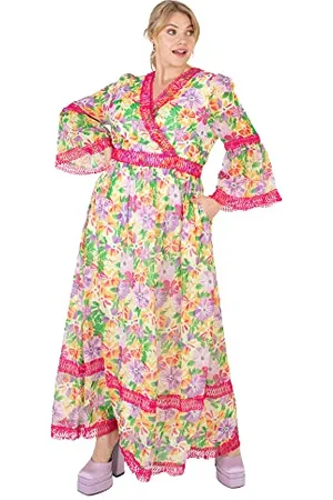 Lovedrobe Damen Womens Ladies Summer Dress Plus Size Curve Floral Pattern Lace Detail Maxi Ankle Length V Neckline Tiered 3/4 Sleeve Kleid, Black, 52