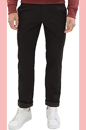 TOM TAILOR Herren 1040063 Travis Regular Fit Chino Hose aus Baumwolle, 34438-black Zig zag minimal, 29/32