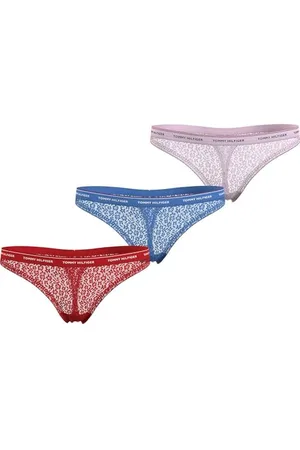 Tommy Hilfiger 3 Pack Thong Lace (Ext Sizes) Stringtangas Damen, , XL
