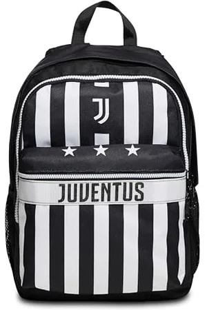 7 for all Mankind Juventus Goldean Goal Rucksack mit zwei Fächern, Schwarz und Weiß, Schule & Freizeit