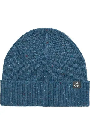 Marc O’ Polo Marc OߴPolo Herren Strickmütze aus Woll-Mix Beanie, Blau (Navy Gray), One Size
