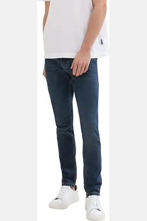 TOM TAILOR Herren 1042342 Troy Slim Jeans, 10114-Clean Dark Stone Blue Denim, 34W x 34L