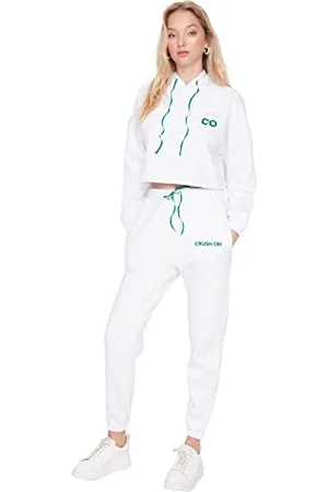 Trendyol Damen Herren Mittlerer Bund Loose Jogger Jogginghose Sweatpants, , L EU