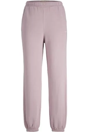 JJXX Damen JXABBIE RLX HW Every Pants SWT NOOS Sweatpants, Mauve Shadows/Print:Gray Lilac Logo, L