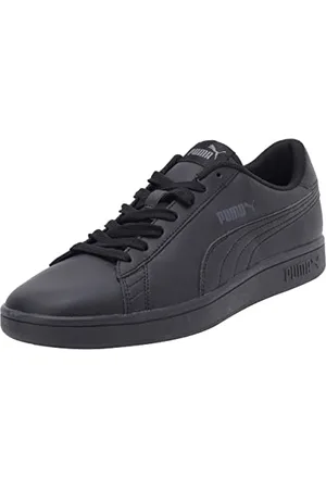 PUMA Unisex Smash v2 L Low-Top, Black- Black, 37.5 EU