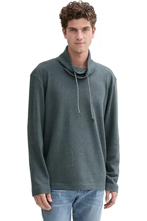 TOM TAILOR Herren Longsleeve mit hohem Kragen, , XXXL