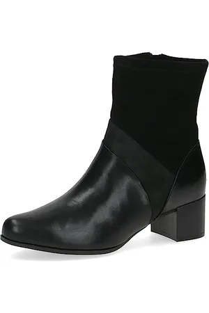 Caprice Damen Stiefeletten mit Absatz mit Reißverschluss Elegant, Schwarz , 39 EU