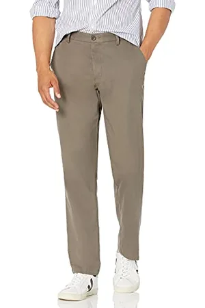 Amazon Herren Knitterarme Flatfront-Chinohose, Gerade Geschnitten, , 29W / 34L