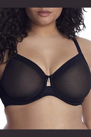 CURVY COUTURE Damen Sheer Mesh Full Coverage Unlined Underwire Bra BH mit voller Abdeckung, , 85E EU