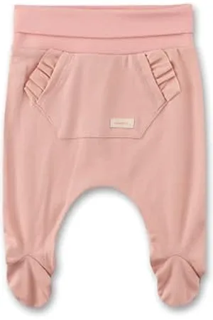 Sanetta Mädchen Newborn Hose mit Fuß Interlock 100% Bio-Baumwolle