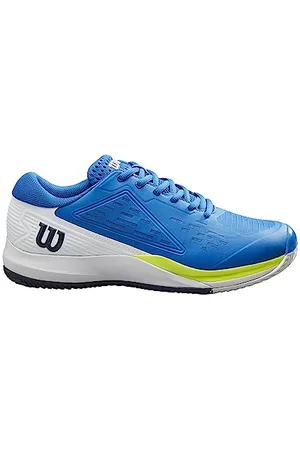 Wilson Herren Rush Pro Ace Clay Sneaker, Lapis Blue/White/Safety Yellow, 40 2/3 EU