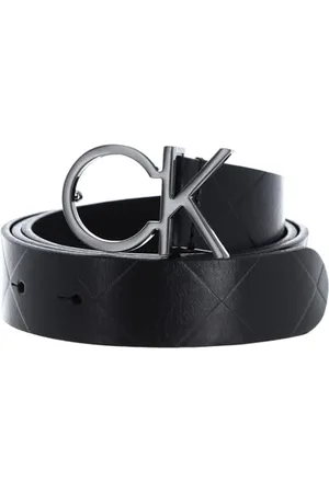 Calvin Klein Damen Gürtel Re-Lock Quilt Ck Logo Belt 30mm Ledergürtel, , 75