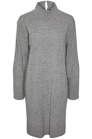 Y.A.S Y.A.S Damen EMILIE LS HIGH Neck Knit Dress S.NOOS Strickkleid, , Medium