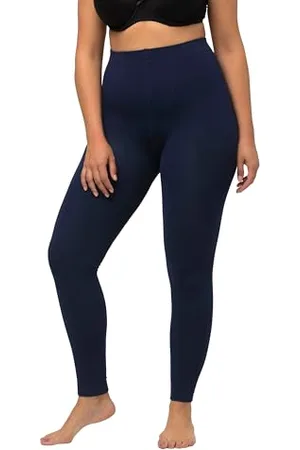 Ulla Popken Damen Thermo-Strumpfleggings, Flauschiges Futter Strumpfhose, , 46-48