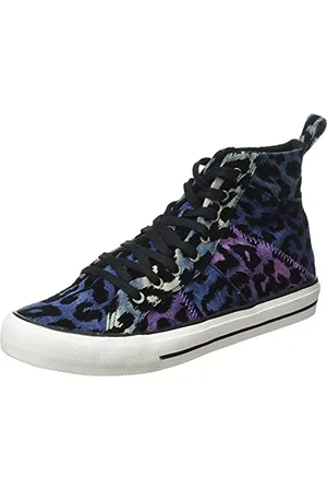 Desigual Damen Shoes_BETA_Leopard Sneaker, Blue, 36 EU