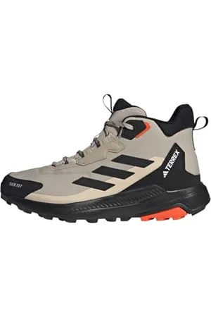 adidas Herren Terrex Anylander Mid RAIN.RDY Hiking Shoes Wanderschuhe, Wonder Beige/Core Black/Orange, 50 2/3 EU