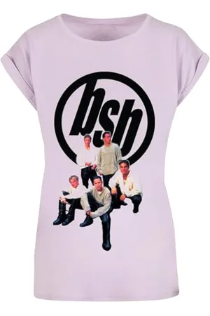 Merchcode Damen T-Shirt Ladies Backstreet Boys - Vintage Logo Extended Shoulder Tee, Regular Fit, Cotton 100%, XL