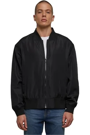Urban classics Herren Jacke Recycled Bomber Jacket, lässige Bomber Jacke für Männer, Regular Fit, black, 4XL